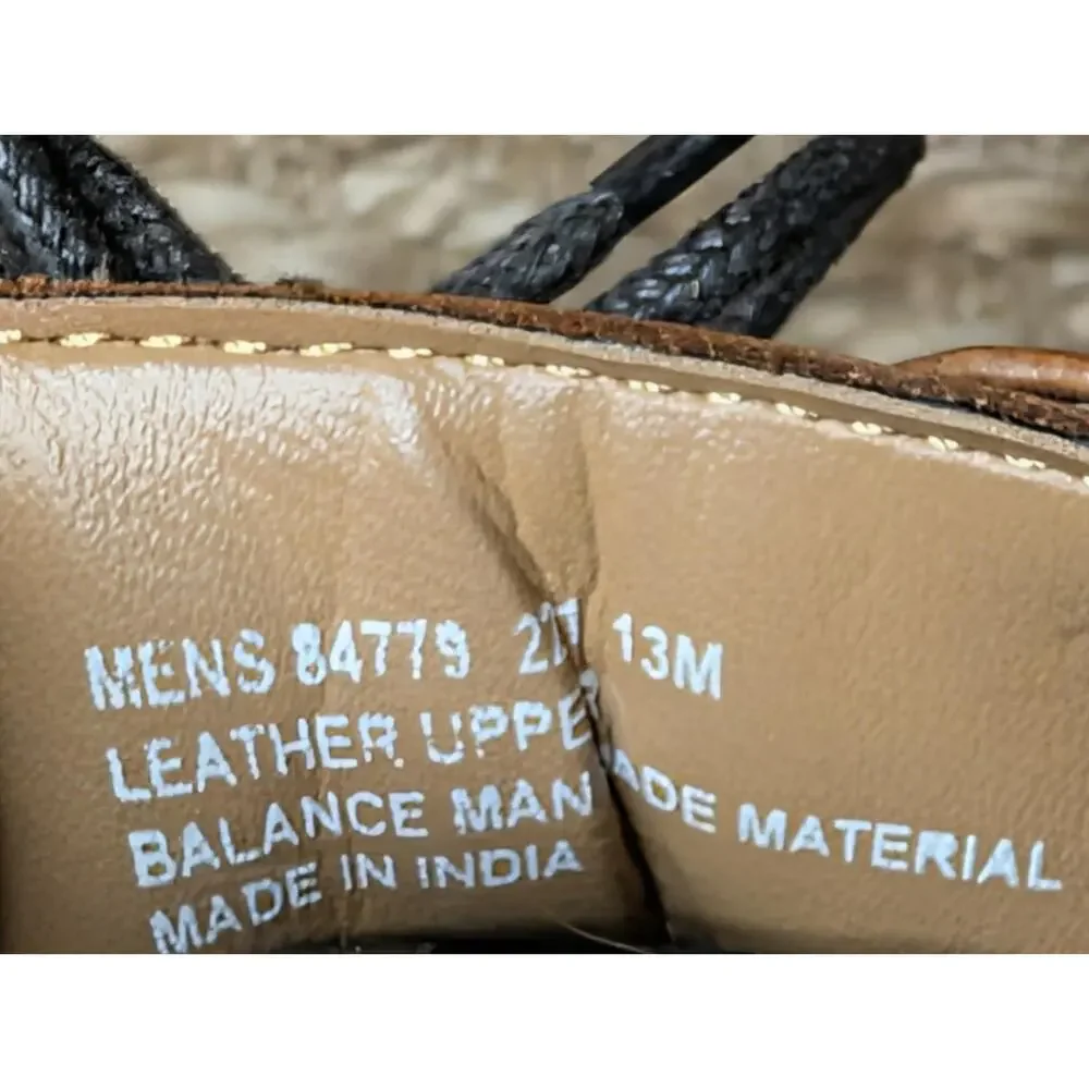 Nunn Bush Dress Shoes Mens 13 M Brown Leather Cap-Toe Oxford Lace Up